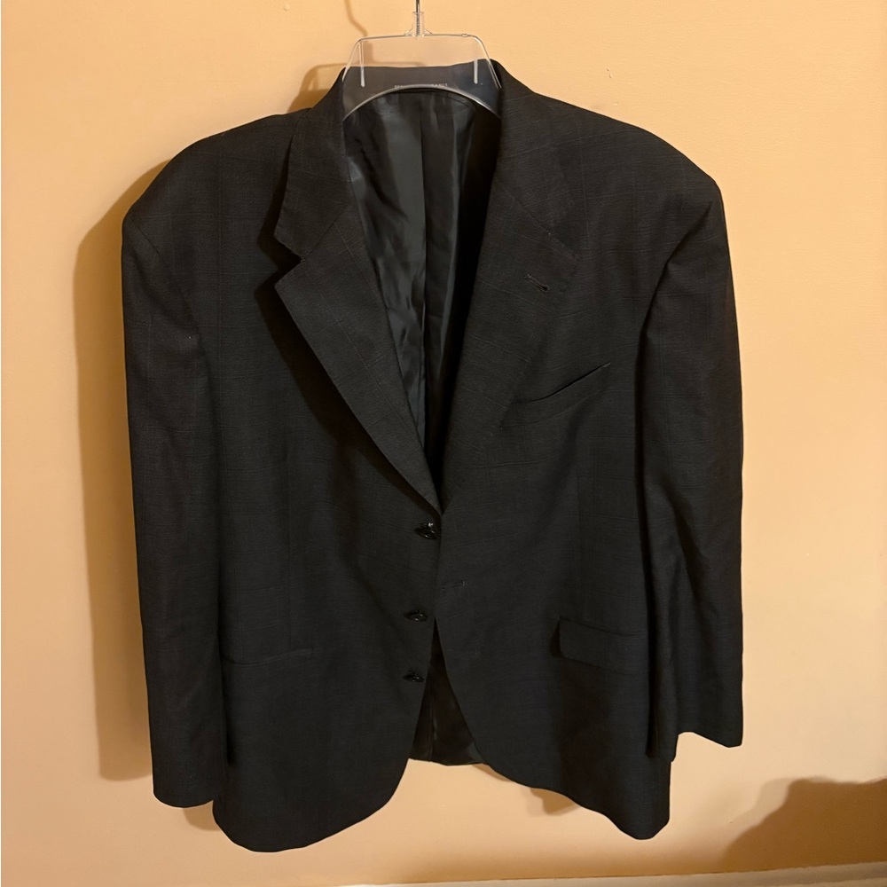 Daniel Cremieux Collection Loro Piana Dark Charcoal Wool Blazer